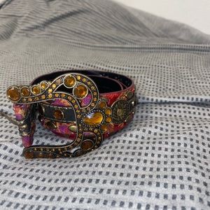 Red Studded Stone Belt Sizes 30-34 inch waists